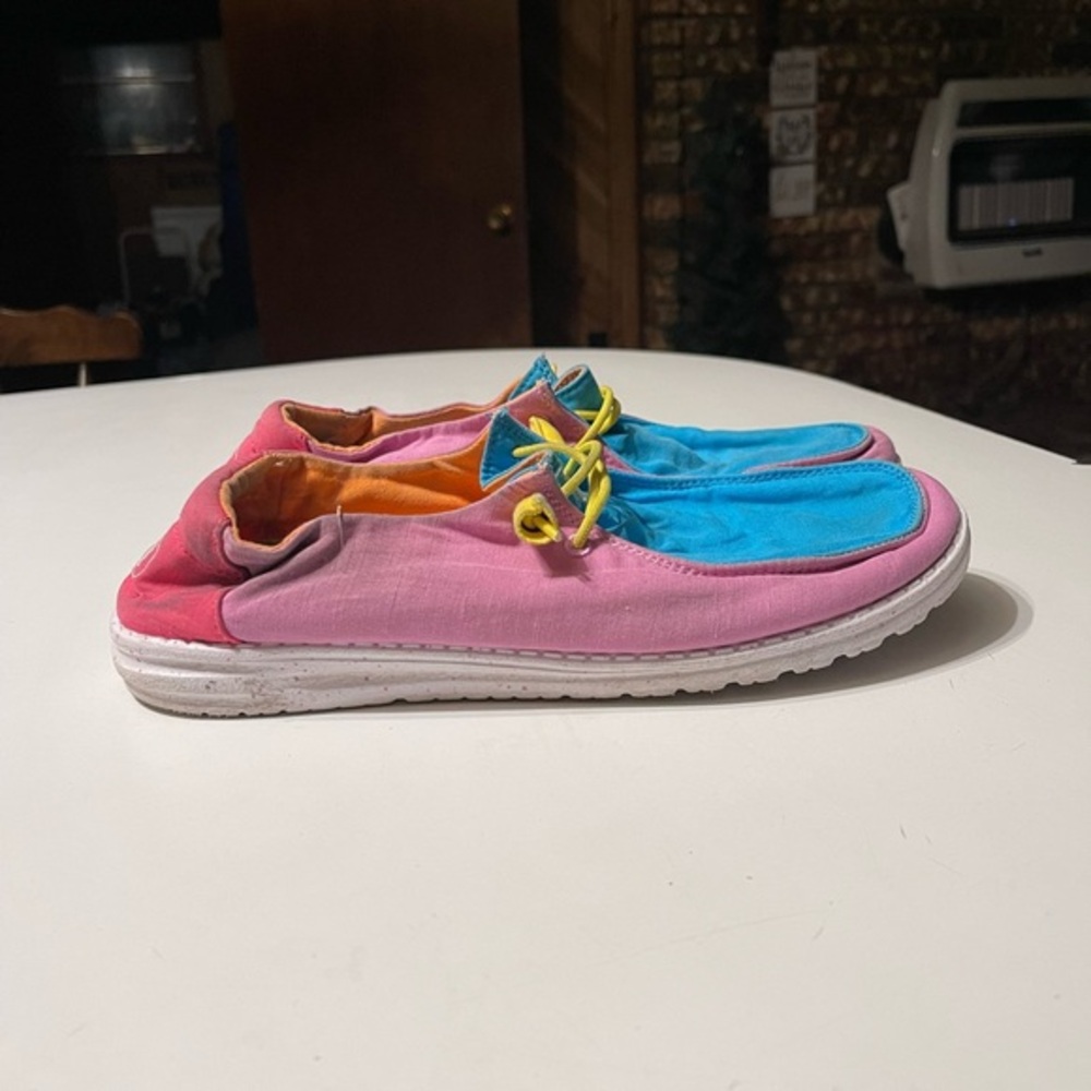 Hey Dude Women’s Size 11 Colorblock Wendy Slub Canvas Shoes